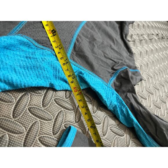 Icebreaker merino wool gray blue quarter zip performance shirt long sleeve XS - Picture 7 of 8